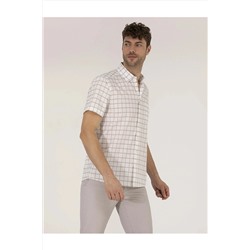 Pierre Cardin Haki Regular Fit Kısa Kollu Erkek Gömlek G021GL004.000.143298100