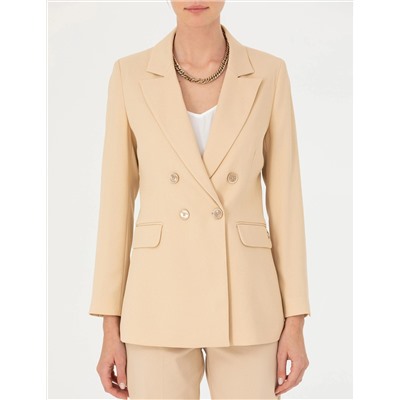 Bej Slim Fit Ceket