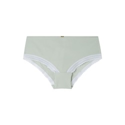 Braga boxer algodón canalé encaje verde