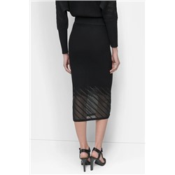 RIBBED SEAMLESS MIDI SKIRT