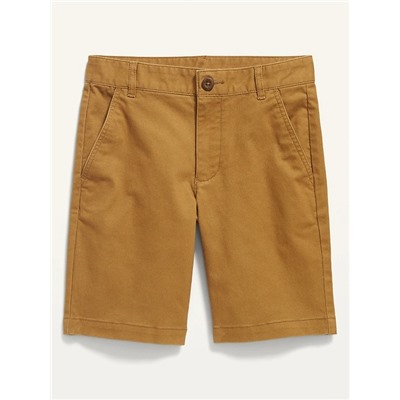 Built-In Flex Flat-Front Straight Twill Shorts for Boys