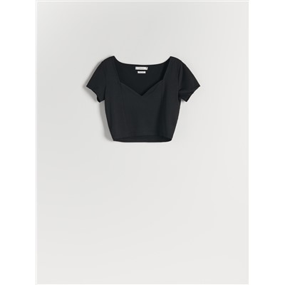 Bluse mit Volantärmeln