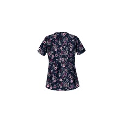 UA Floral Extravaganza Navy Scrub Top