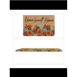 Kokosfußmatte "Home Sweet Home" in Bunt - 40 x 60 cm