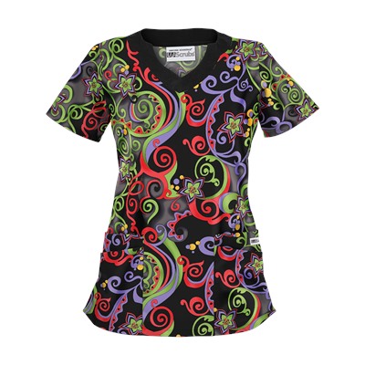 UA Imperial Garden Granite Print Scrub Top