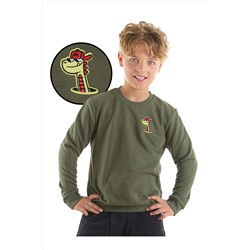 Denokids Dino Erkek Çocuk Haki Sweatshirt CFF-22S1-013