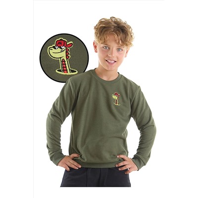 Denokids Dino Erkek Çocuk Haki Sweatshirt CFF-22S1-013