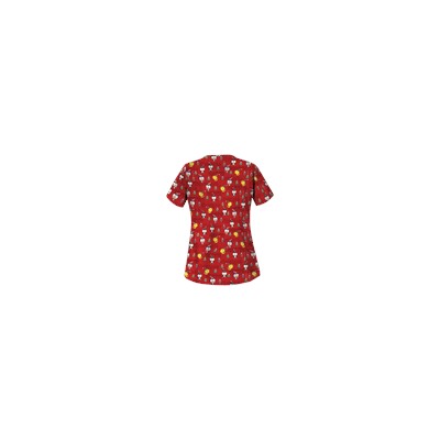 UA Christmas Chicks Red Scrub Top
