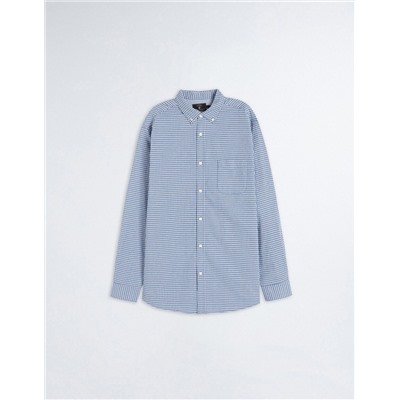Plaid Oxford Shirt, Men, Blue