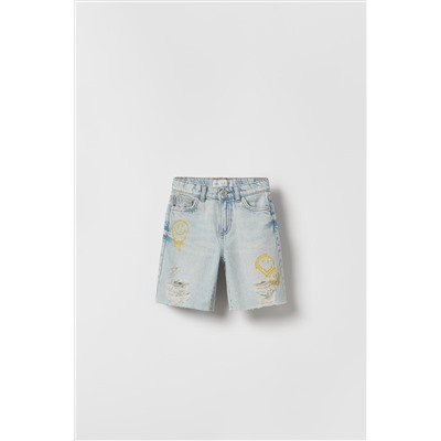 SMILEYWORLD ® HAPPY COLLECTION DENIM BERMUDA SHORTS