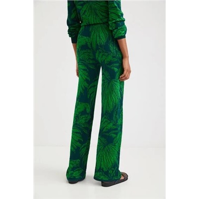 Pantalón wide leg jacquard