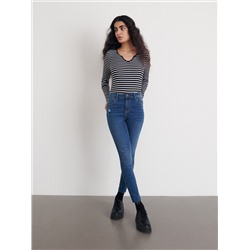 Body aus Rippstrickjersey