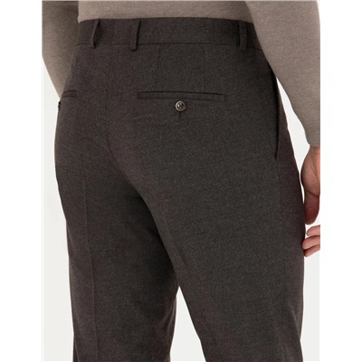 Kahverengi Slim Fit Kumaş Pantolon