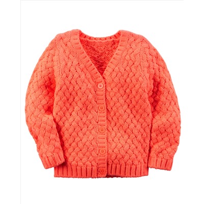 V-Neck Textured Cardigan