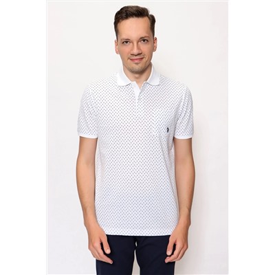 U.S. Polo Assn. Polo Yaka Geometrik Desenli Cepli T-shirt G081GL011.000.1358126