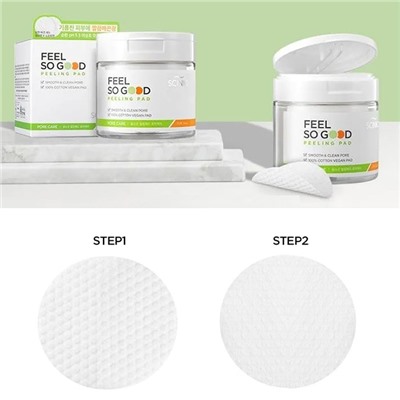 Feel So Good Peeling Pad (Pore Care)_Renewal Очищающие пилинг-спонжи с PHA кислотами для сужения пор