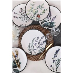 Keramika Çiçek Bahçesi Servis Tabağı 25 Cm 6 Adet - 18938-39-40-41-42-43 ST040406F022AMD3600MAS3T00
