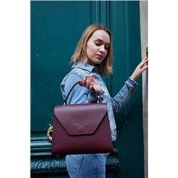 Bolso de piel Blu Burdeos