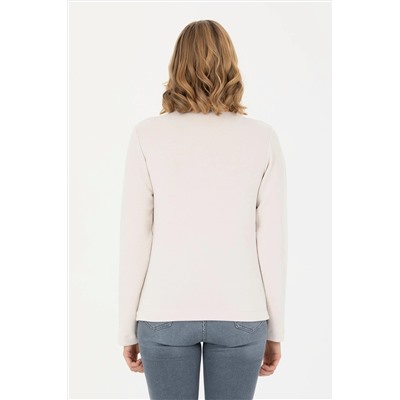 Kadın Taş Dik Yaka Sweatshirt