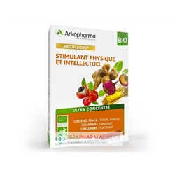 ArkoPharma ArkoFluides - Stimulant Physique & Intellectuel - Tonus Vitalité Stimulant Fortifiant - BIO 20 Ampoules