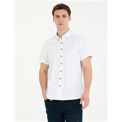 Haki Slim Fit Kısa Kollu Gömlek