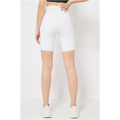 Leggings ciclista cintura alta Blanco