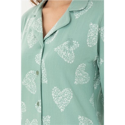 Kadın Mint Pijama Takımı