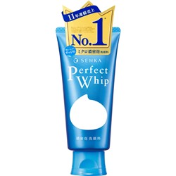 SHISEIDO SENKA Perfect Whip Увлажняющая пенка для умывания с гиалуроновой кислотой и протеинами шёлка туба 120 гр