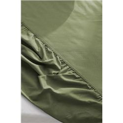 Manon King Size Plus %100 Pamuk Ranforce Lastikli Çarşaf - Haki