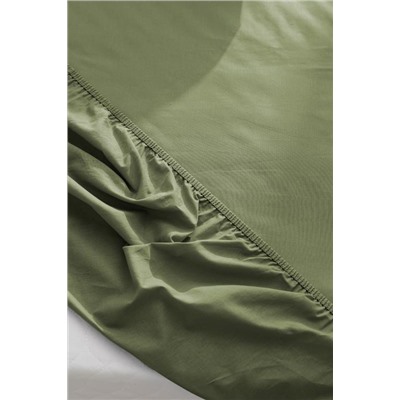Manon King Size Plus %100 Pamuk Ranforce Lastikli Çarşaf - Haki