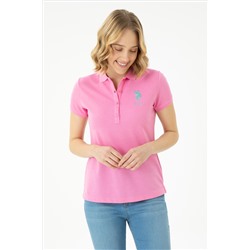 Kadın Pembe Basic Polo Yaka Tişört