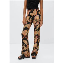Pantalón satinado estampado -  Mujer | MANGO OUTLET Melilla