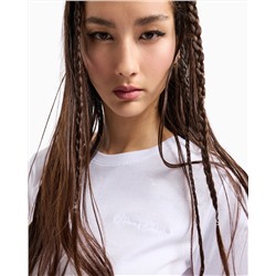 REGULAR FIT T-SHIRT WITH MINI SIGNATURE PRINT IN ASV COTTON