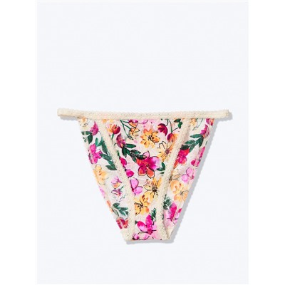 PINK LACE HIGH-LEG BIKINI