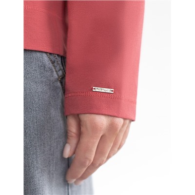 Базовый лонгслив из премиального хлопка с эластаном