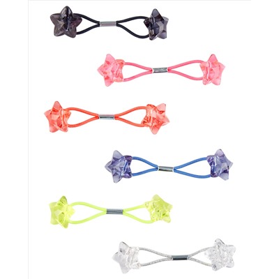 6-Pack Star Charm Pony Holders