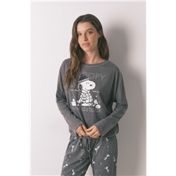Pijama largo 100% algodón Snoopy