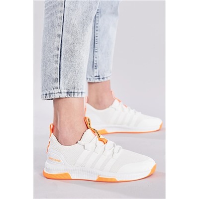 Tonny Black Unisex Beyaz Oranj Spor Ayakkabı Tbqnt TBQNT-0