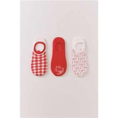 Pack 3 calcetines invisibles algodón Snoopy