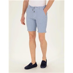 Koyu Mavi Slim Fit Beli Lastikli Şort Şort