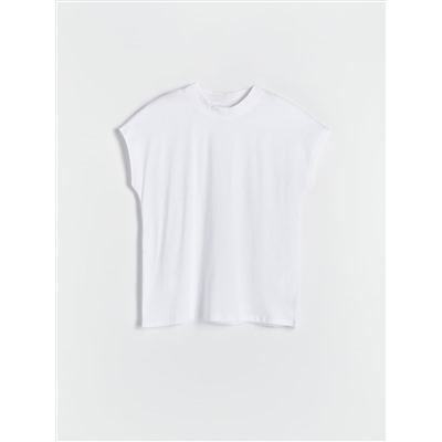 Kimono-T-Shirt mit Stehkragen