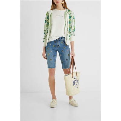 Chaqueta sudadera capucha tropical