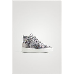 Sneakers caña alta efecto escamas