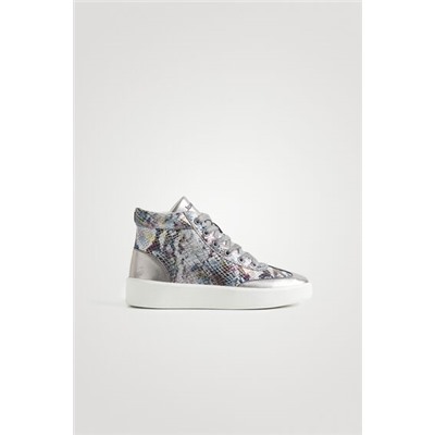 Sneakers caña alta efecto escamas