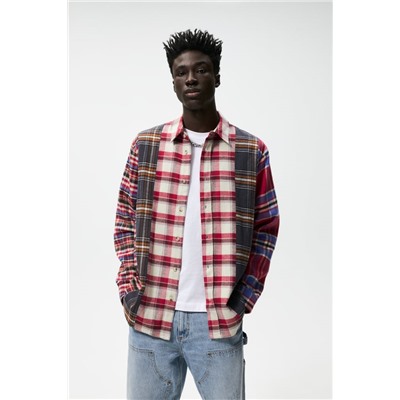 CHECK PATCHWORK SHIRT