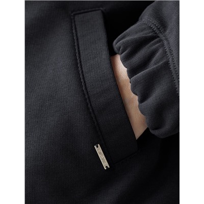 Зип худи на молнии из петельчатого футера трехнитки с резинкой по низу и манжетами