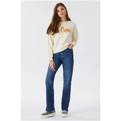 Lee Cooper Tıla Kadın O Yaka S-Shırt Ekru 241 LCF 241001
