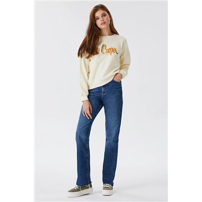 Lee Cooper Tıla Kadın O Yaka S-Shırt Ekru 241 LCF 241001