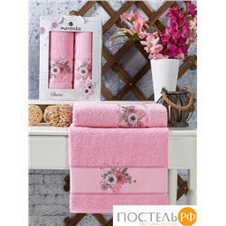 11778 Комп. Пол. MERZUKA махр. в короб. (50x90/1)(70х140/1) 2 шт.DURU розовый