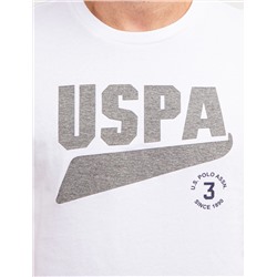CONTRAST HEATHER USPA GRAPHIC T-SHIRT
